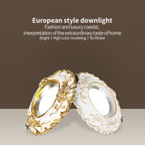 LED Downlight Indoor Ceiling Light 10pcs/Lot Embedded Round Panel Light Spotlight Lighting European Style French Noble Gold