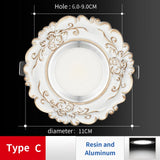 LED Downlight Indoor Ceiling Light 10pcs/Lot Embedded Round Panel Light Spotlight Lighting European Style French Noble Gold