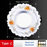 LED Downlight Indoor Ceiling Light 10pcs/Lot Embedded Round Panel Light Spotlight Lighting European Style French Noble Gold