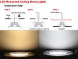 Recessed LED Ceiling Downlight Spotlight Lamp Bulb Light High Lumins 4W Cool White/Pure White/ Warm White 85-265V