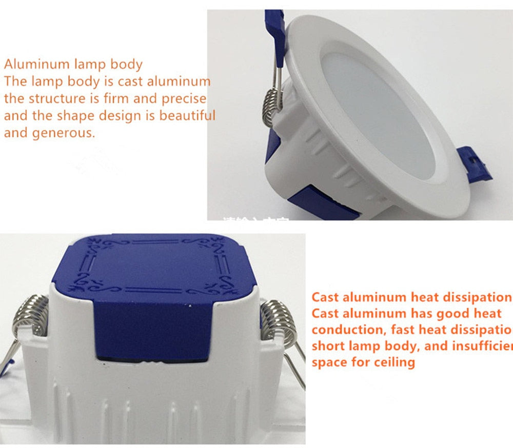 Led Downlight 5W 7W 9W 12W 15W 85-265V high-qualit LED Ceiling Round Recessed Lamp Living room LED Spot Light For Bathroom HY