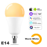 Smart Bulb 15W Color Wi Fi Light RGB E27 LED Lamp 220V 110V Alexa Google Home Assistant Siri Voice Control Dimmable
