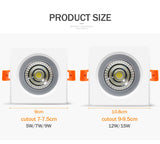 IP65 Waterproof LED Spot light Ceiling 7W 12W Modern LED Ceiling lamp AC110V 220V For Bathroom Recessed led Ceiling Downlight