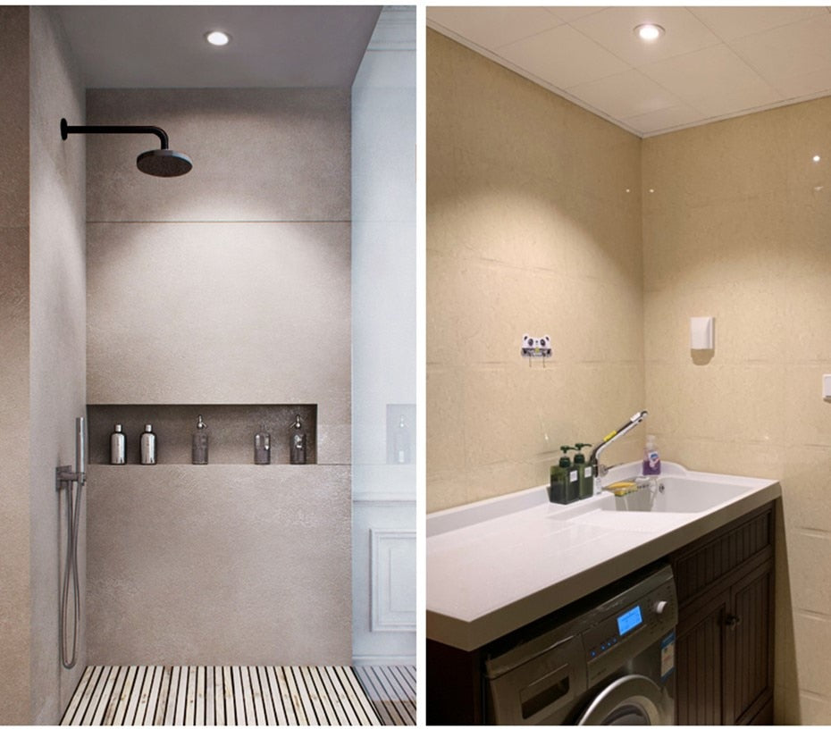 IP65 Waterproof LED Spot light Ceiling 7W 12W Modern LED Ceiling lamp AC110V 220V For Bathroom Recessed led Ceiling Downlight