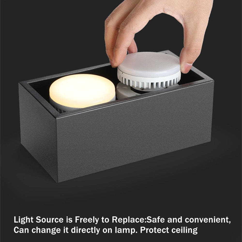 LED Ceiling lamp Surface Mounted Spot led downlight 12w 24w led bulb replaceable 45 Degree Rotation spot light for home lighting