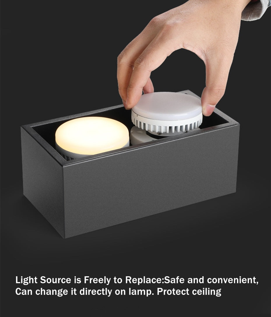 LED Ceiling lamp Surface Mounted Spot led downlight 12w 24w led bulb replaceable 45 Degree Rotation spot light for home lighting