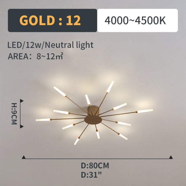 Hot sale fireworks led Chandelier For Living Room Bedroom Home chandelier Modern Led Ceiling Chandelier Lamp Lighting chandelier