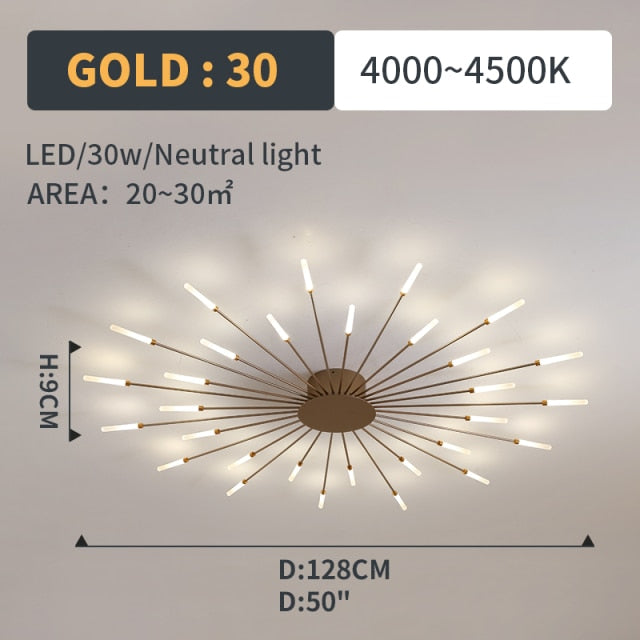 Fireworks led Chandelier For Living Room Bedroom Home chandelier Modern Led Ceiling Chandelier Lamp Lighting chandelier