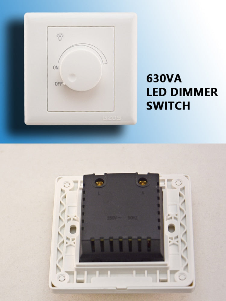 LED SCR dimmer switch 630W AC 220V Adjustable Controller LED Dimmer Switch For Dimmable panel light Downlight Spotlight