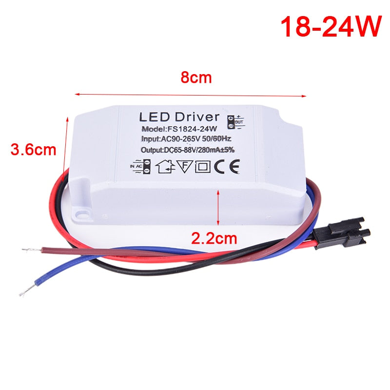 LED Constant Current Driver 90-265V 1-3W 4-7W 8-12W 13-18W 18-24W Power Supply Output 240mA External Drive For LED Downlight