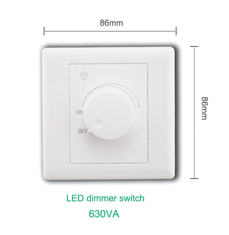 LED dimmer switch AC110V 220V 630W adjustable controller,used for panel light, downlight, spotlight, adjustable light brightness