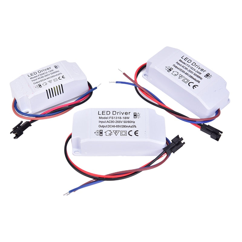 LED Constant Current Driver 90-265V 1-3W 4-7W 8-12W 13-18W 18-24W Power Supply Output 240mA External Drive For LED Downlight