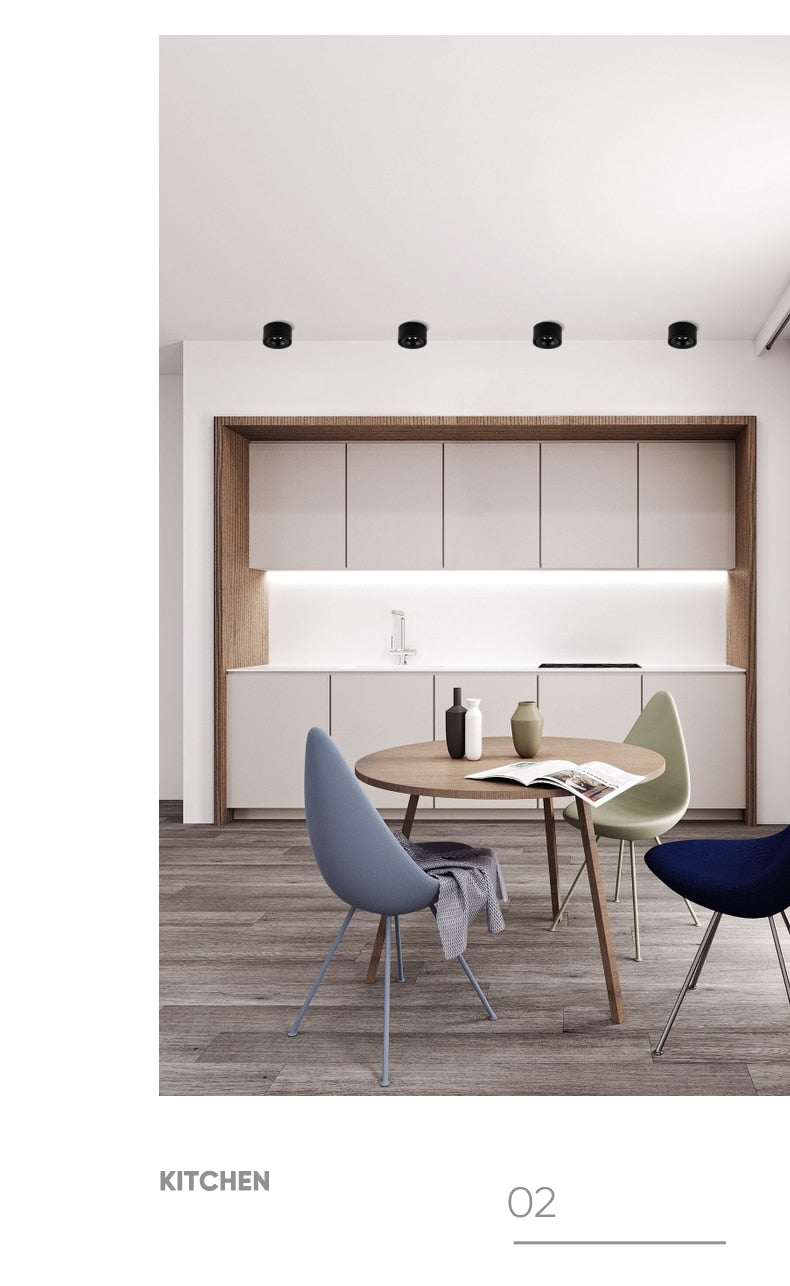 Round led downlight living room corridor aisle light without opening hole Ming mounted ceiling spotlight thin cob ceiling light