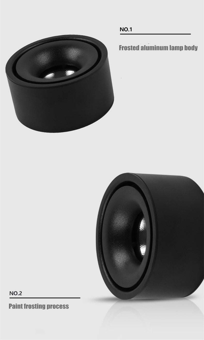 Round led downlight living room corridor aisle light without opening hole Ming mounted ceiling spotlight thin cob ceiling light