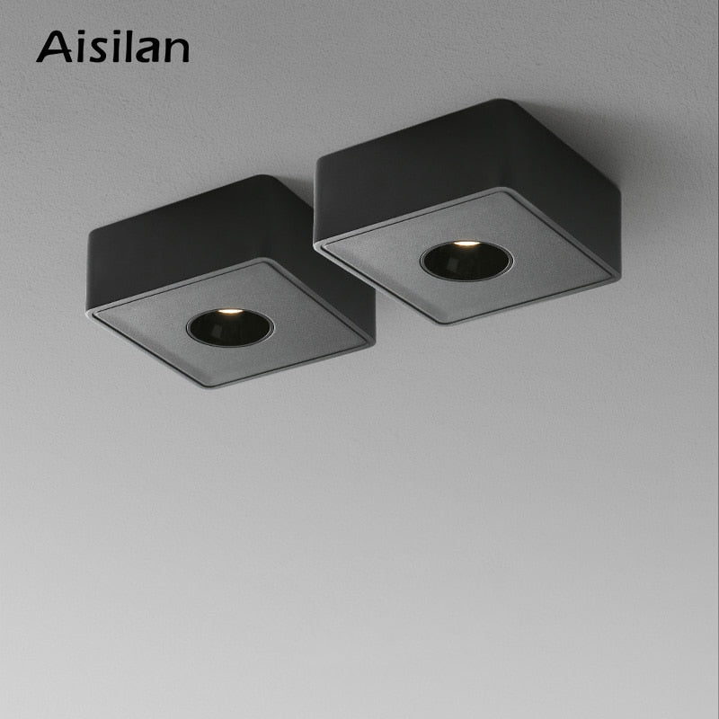 Aisilan Ultra-thin Led Surface Mounted Ceiling Downlight Anti-glare No Flicker Spot light for indoor Foyer Living Room AC90-260V