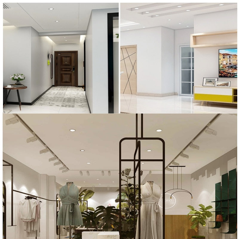 Recessed ceiling light indoor lighting AC110V-220V AC110V-220V dimmable LED downlight COB ceiling spotlight 3w 5w 7w 9w 12W 15W