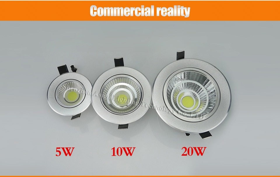 Super Bright Dimmable Led Down light COB Ceiling Spot Light 5w 10w 20w ceiling recessed Lights Warm Cool White Indoor Lighting