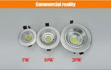 Super Bright Dimmable Led Down light COB Ceiling Spot Light 5w 10w 20w ceiling recessed Lights Warm Cool White Indoor Lighting