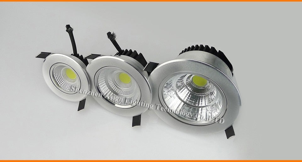 Super Bright Dimmable Led Down light COB Ceiling Spot Light 5w 10w 20w ceiling recessed Lights Warm Cool White Indoor Lighting