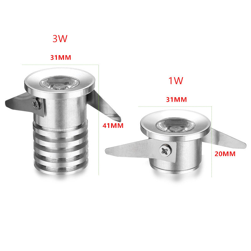 MINI in Ressessed LED Downlight 1W 3W 220V 230V LED Spotlight White / Black / Gold / Silver body  LED Downlight