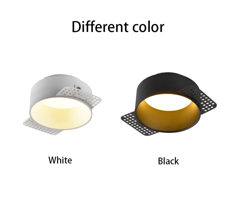 Saiyo Trimless Round COB Led Downlights High End Recessed Ceiling Spot Lights Lamps For Indoor Residential Home
