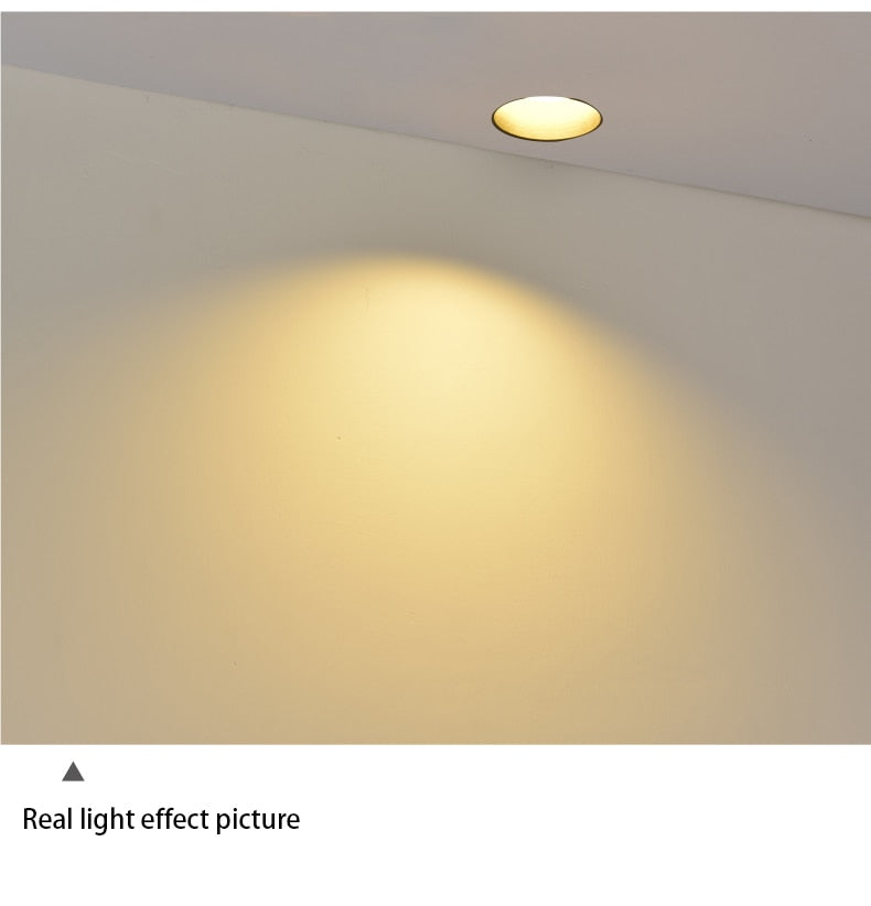 Saiyo Trimless Round COB Led Downlights High End Recessed Ceiling Spot Lights Lamps For Indoor Residential Home
