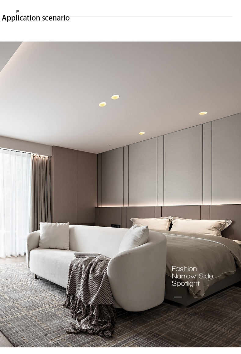 Saiyo Trimless Round COB Led Downlights High End Recessed Ceiling Spot Lights Lamps For Indoor Residential Home