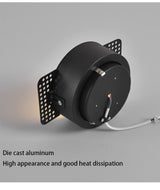 Saiyo Trimless Round COB Led Downlights High End Recessed Ceiling Spot Lights Lamps For Indoor Residential Home