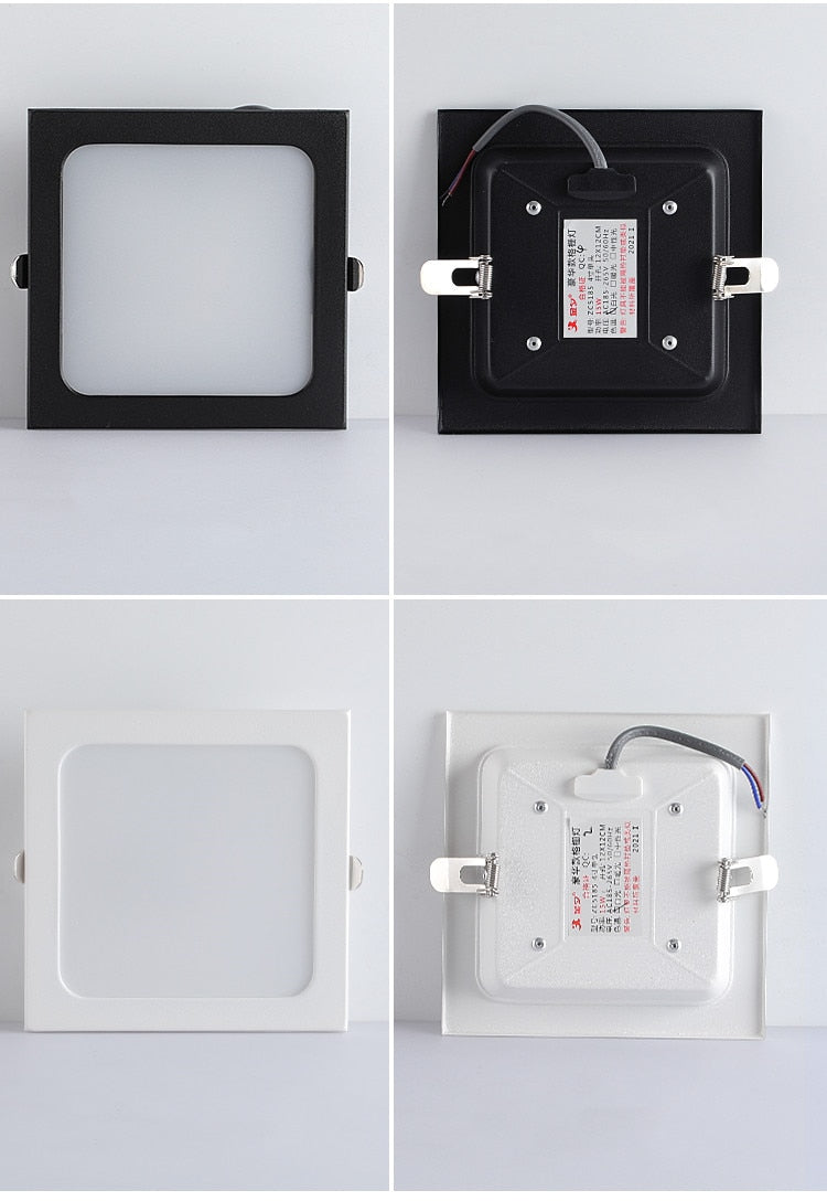 Panel embedded LED downlight 12W 18W 24w square LED spotlight LED ceiling light AC110V 220V