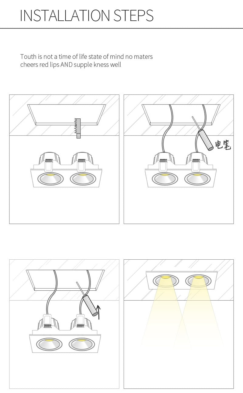Recessed Led Downlight 7W 14W 10W 20W 110V 220V Bulb Ceiling Deep Anti-glare Indoor Spot Lighting For Home Office Stores Lamp
