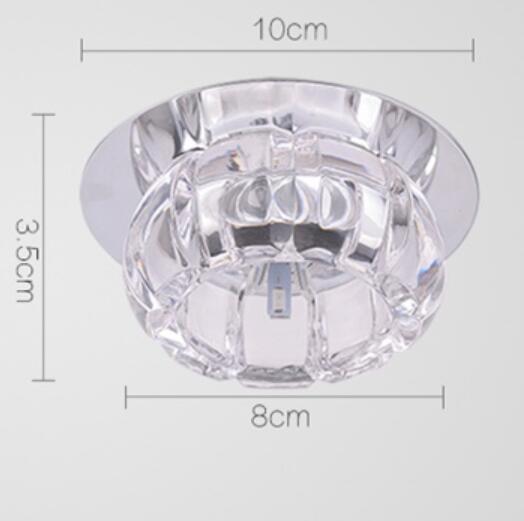 Downlight SMD 3W 5W LED Downlights crystal lamp Ceiling Spot Light With LED Driver AC110V 220V indoor Decoration