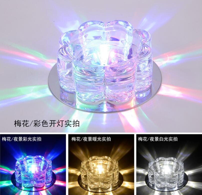 Downlight SMD 3W 5W LED Downlights crystal lamp Ceiling Spot Light With LED Driver AC110V 220V indoor Decoration