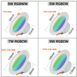 RGB LED Down Light WiFi Smart life Ceiling Downlight Phone App Control Warm Cold White Change Color by Alexa Google Home 5/7/9W