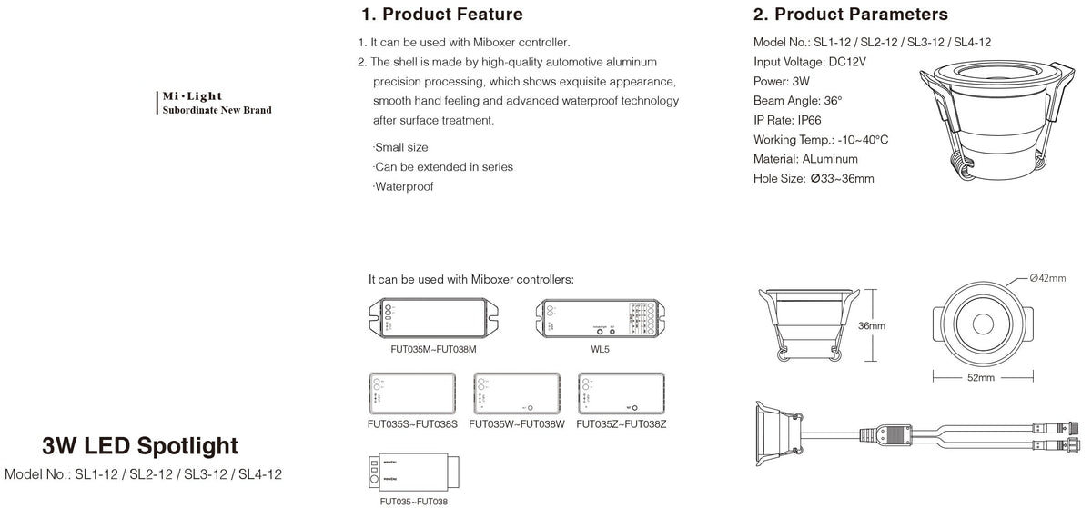  3W Mini LED Downlight Single Color CCT RGB RGBW Dimmable Waterproof Cabinet Lamp Wardrobe Jewelry Showcase Spot Lights