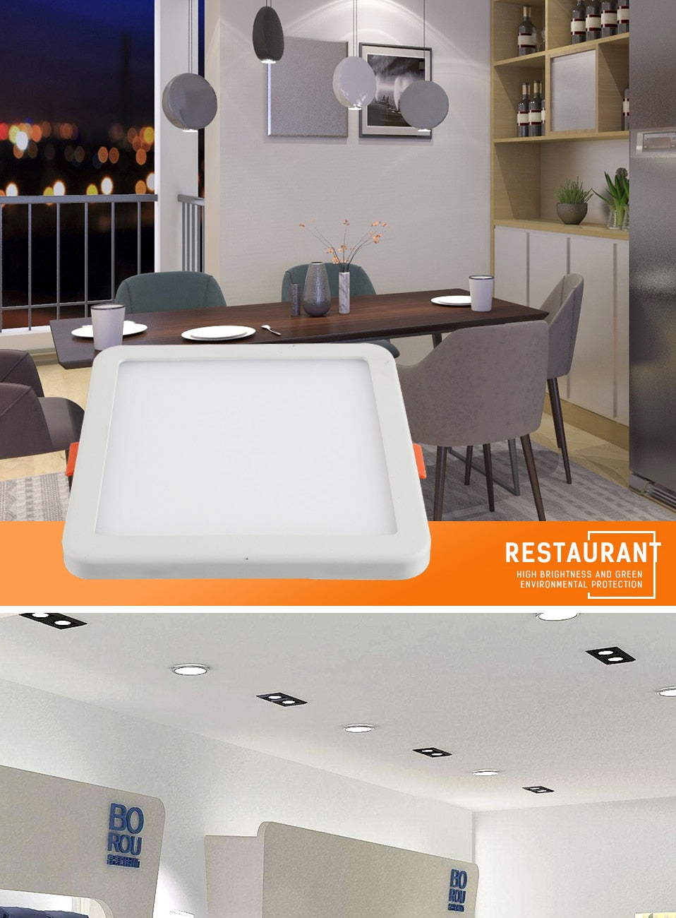 Square Round LED Panel Lights Ultra thin Recessed Downlight 6W 8W 15W 20W 220V Panel lamp Ceiling Lamp White/Warm white Patent