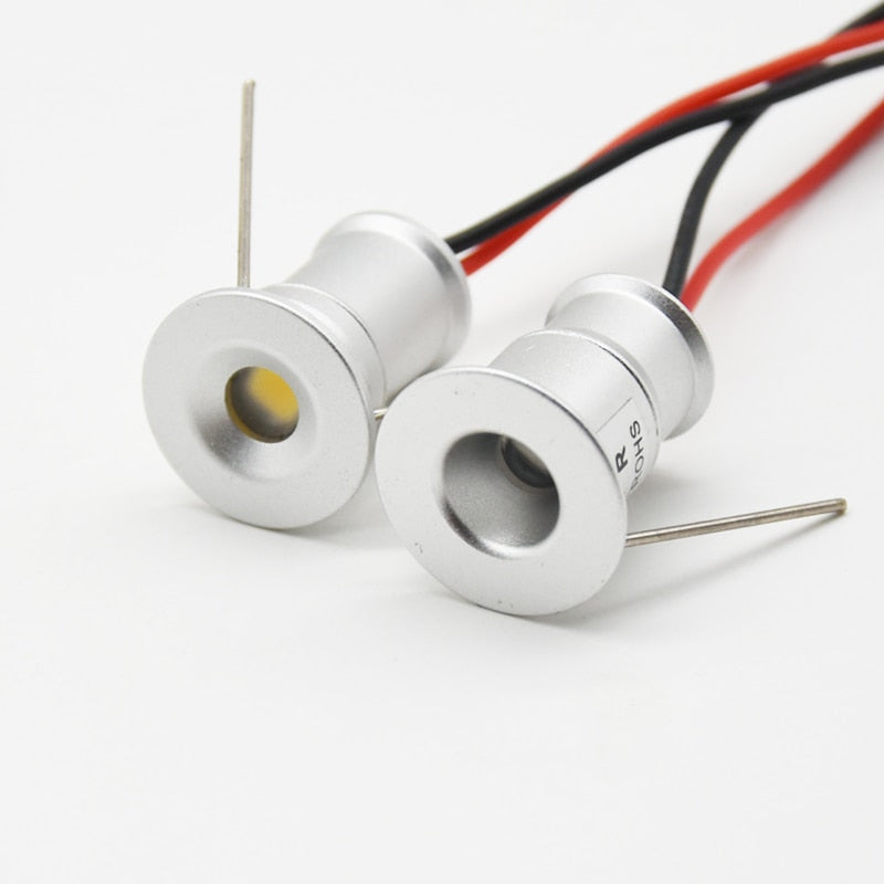 1W 12V 24V AC 110V 220V LED Cabinet Lamps Stair Wall Spotlight 15mm Recessed Ceiling Downlight Kitchen DJ Wedding DIY Lighting