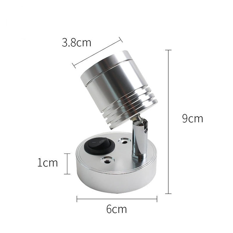 180 ° LED Spot Light DC 12V Spotlight Lamp Ceiling Spots Focus Downlights Indoor Lighting Wall Light Household Supplies