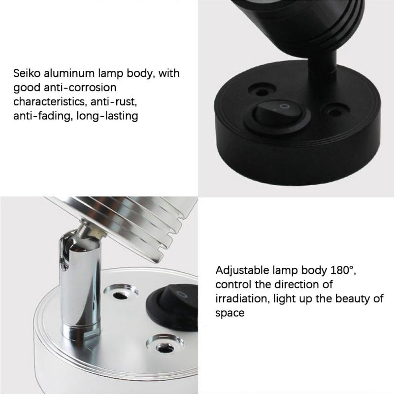 180 ° LED Spot Light DC 12V Spotlight Lamp Ceiling Spots Focus Downlights Indoor Lighting Wall Light Household Supplies