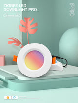 Gledopto Zigbee 3.0 Smart AC100-240V Dimmable Recessed LED Downlight Ceiling 12W Pro For Kitchen Bedroom Toilet Indoor Light