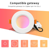 Gledopto Zigbee 3.0 Smart AC100-240V Dimmable Recessed LED Downlight Ceiling 12W Pro For Kitchen Bedroom Toilet Indoor Light