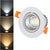 LED COB Spotlight Ceiling Lamp AC85-265V 3W 5W 7W 10W 12W 15W White Silver Aluminum Recessed Downlights Round Led Panel Light