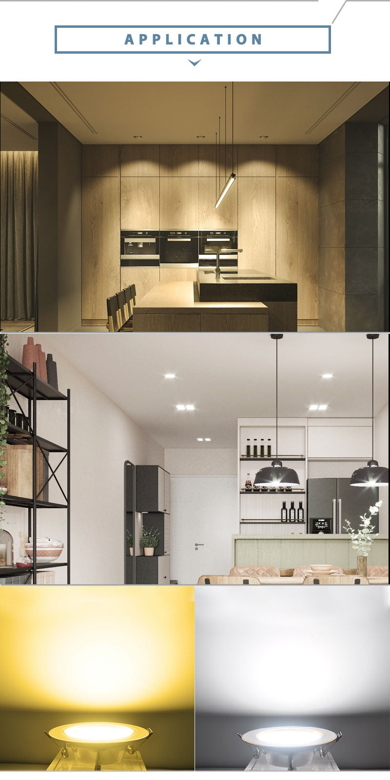 Led Downlight 3W 5W Downlight AC220V-240V Warm Cold White recessed led downlight Kitchen living room Indoor recessed downlight