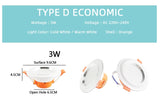 Led Downlight 3W 5W Downlight AC220V-240V Warm Cold White recessed led downlight Kitchen living room Indoor recessed downlight