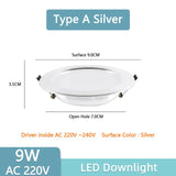 Led Downlight 3W 5W Downlight AC220V-240V Warm Cold White recessed led downlight Kitchen living room Indoor recessed downlight