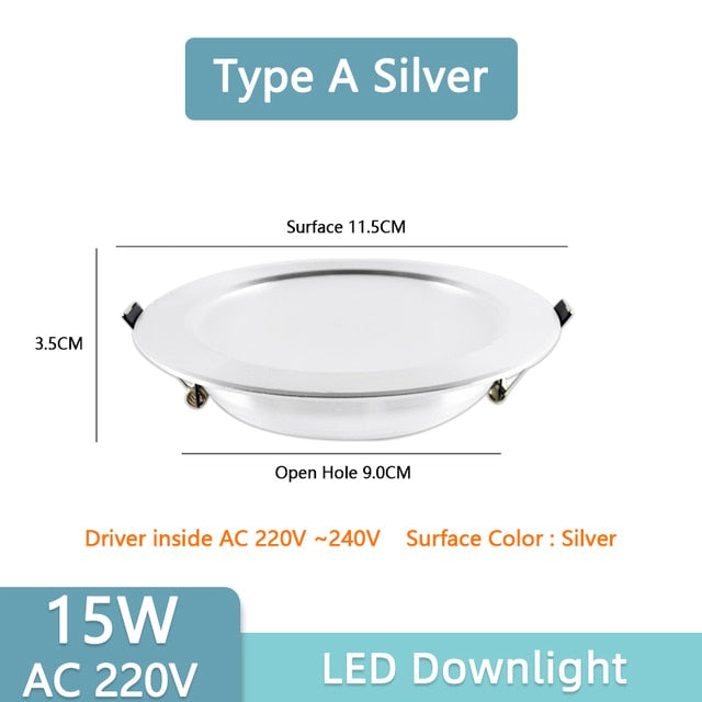 Led Downlight 3W 5W Downlight AC220V-240V Warm Cold White recessed led downlight Kitchen living room Indoor recessed downlight