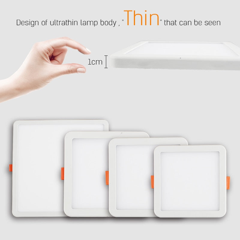HOT LED Panel Lights Ultrathin Downlight 6W 8W 15W 20W 220V Square Round Panel Light White/Warm Indoor Bedroom LED Ceiling Light