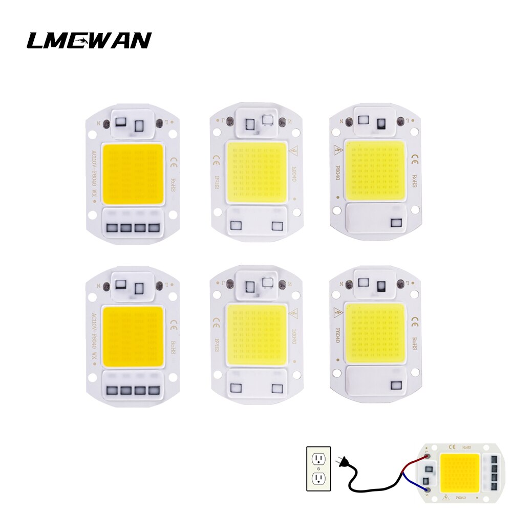 LED chip AC 220V without driver 20W 30W 50W COB LED lamp beads high-power smart IC outdoor DIY lighting downlight floodlight