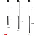 Dimmable 7w LED Pendant Lamp Long Tube downlight Island Dining Room Shop Bar Decoration Cylinder Pipe Lights Cord Pendant Lamps