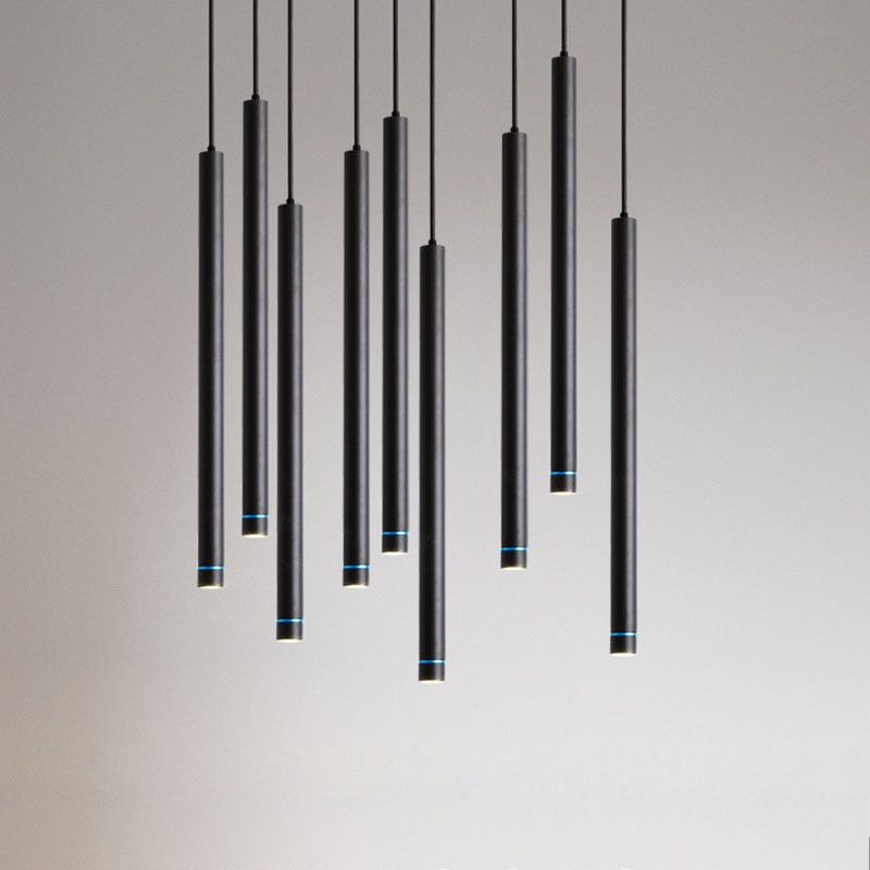 Dimmable 7w LED Pendant Lamp Long Tube downlight Island Dining Room Shop Bar Decoration Cylinder Pipe Lights Cord Pendant Lamps
