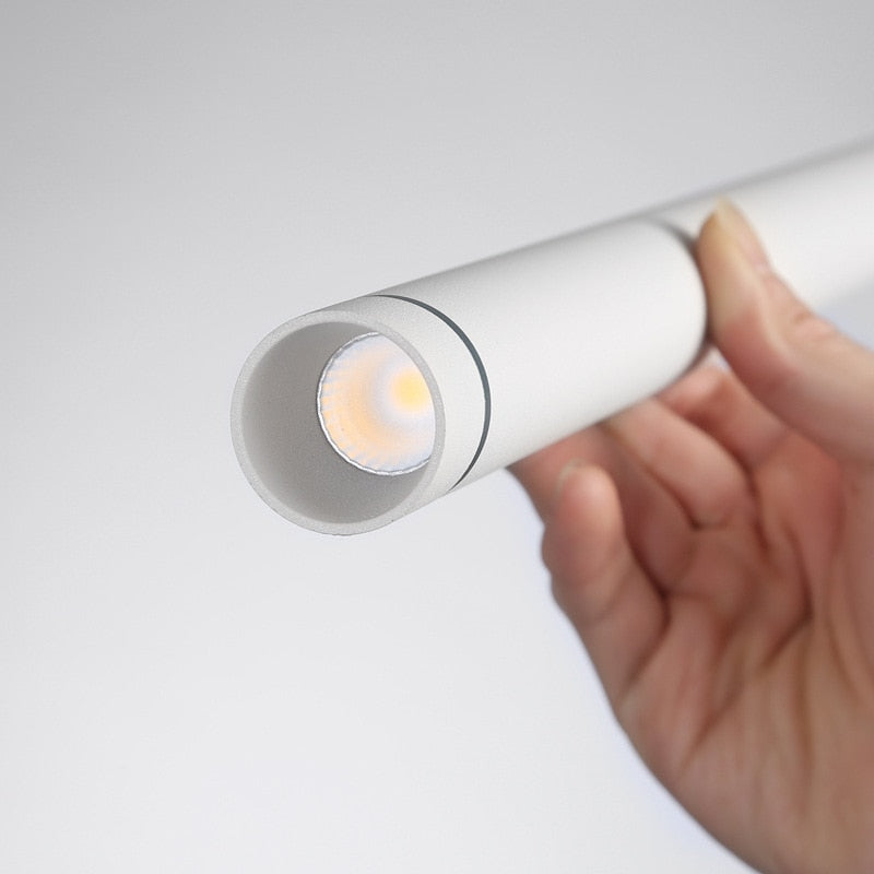 Dimmable 7w LED Pendant Lamp Long Tube downlight Island Dining Room Shop Bar Decoration Cylinder Pipe Lights Cord Pendant Lamps